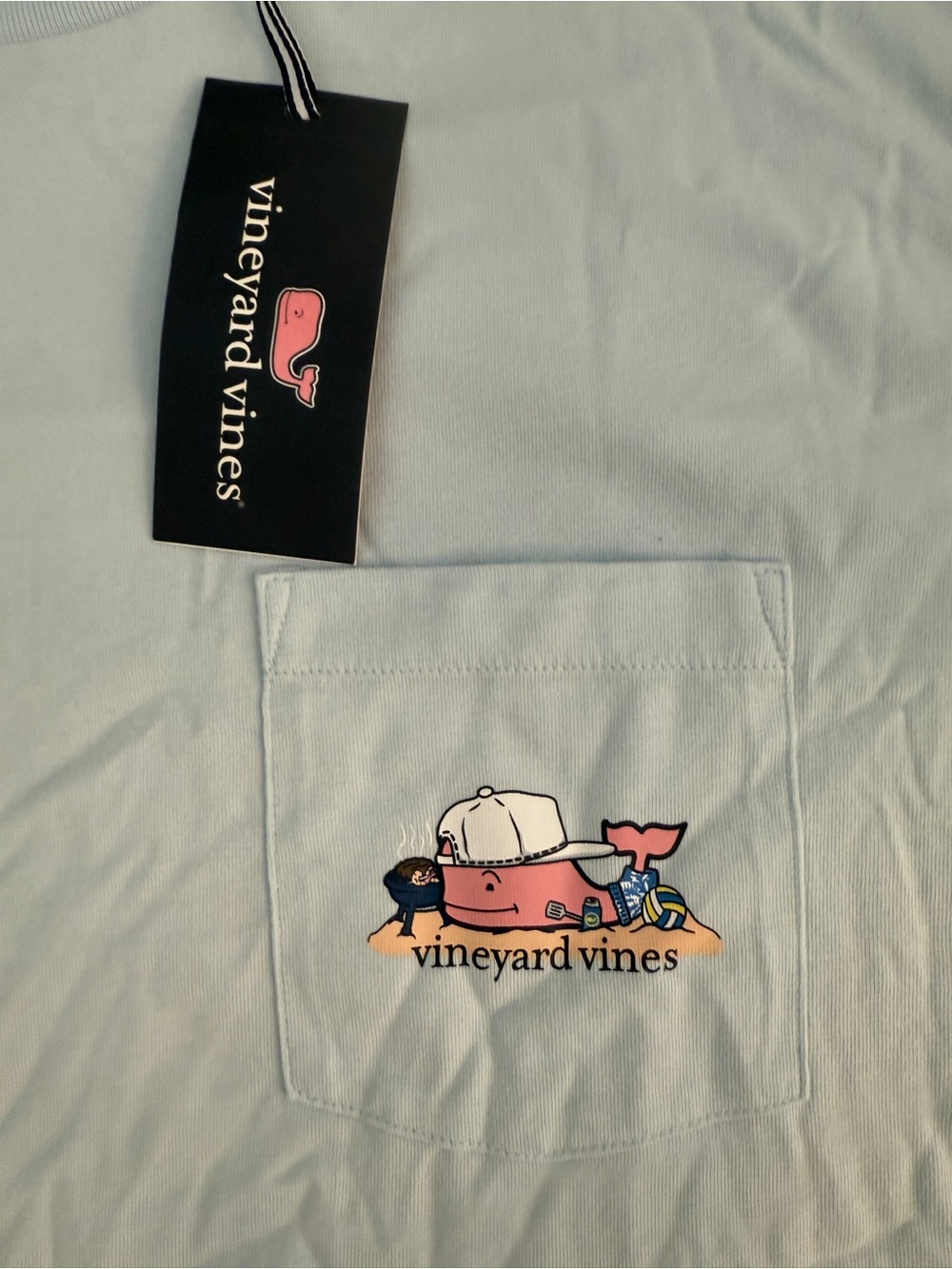 NWT Vineyard Vines Light Blue Whale BBQ Shirt - Size XXL - Picture 8 of 8